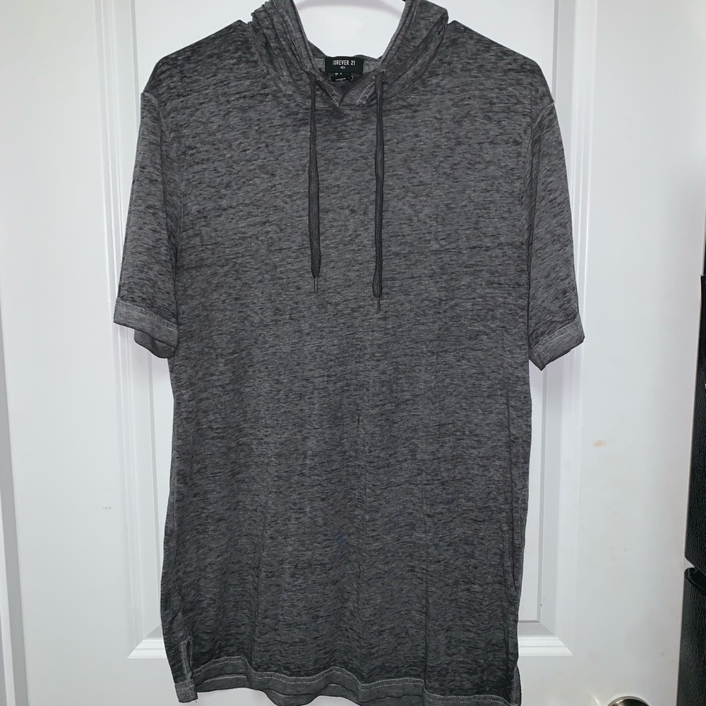 Men’s Forever 21 Longline Hooded Shirt